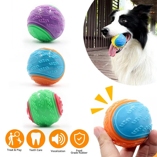 Pelota Interactiva de Limpieza Dental FURLUXE™ | Juguete TPR Resistente para Perros