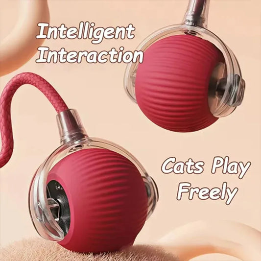 Pelota Saltarina con Cuerda FURLUXE™ | Juguete Autoentretenimiento para Gatos y Perros